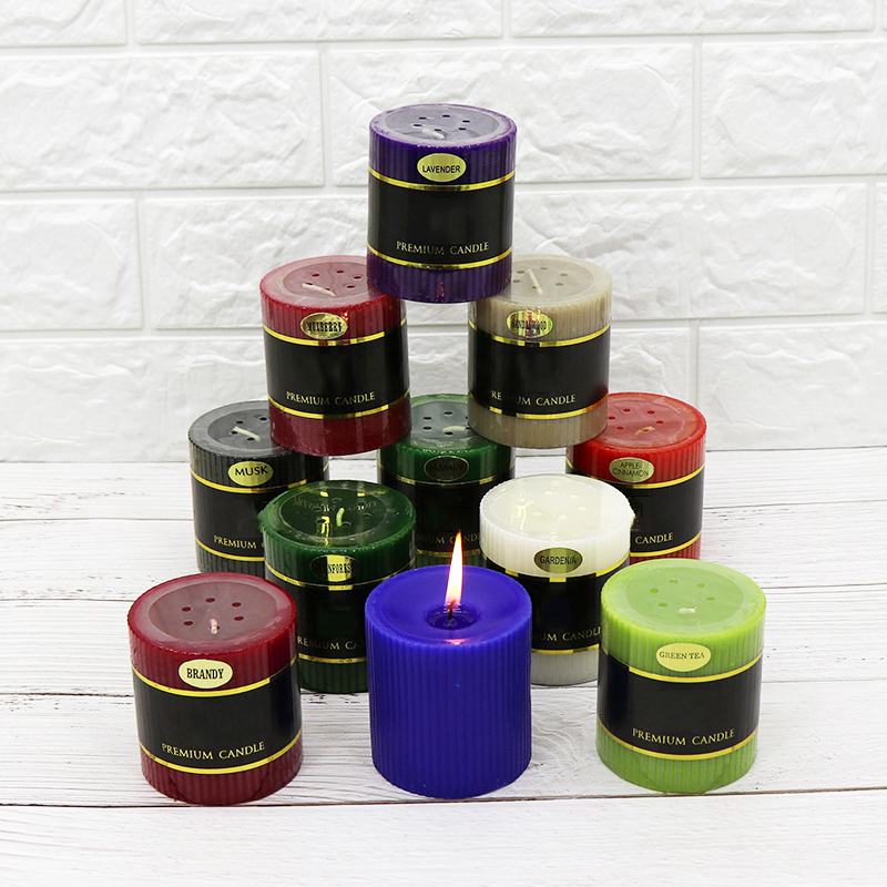 Free samples supply Wholesale scented pillar candle UK with private label